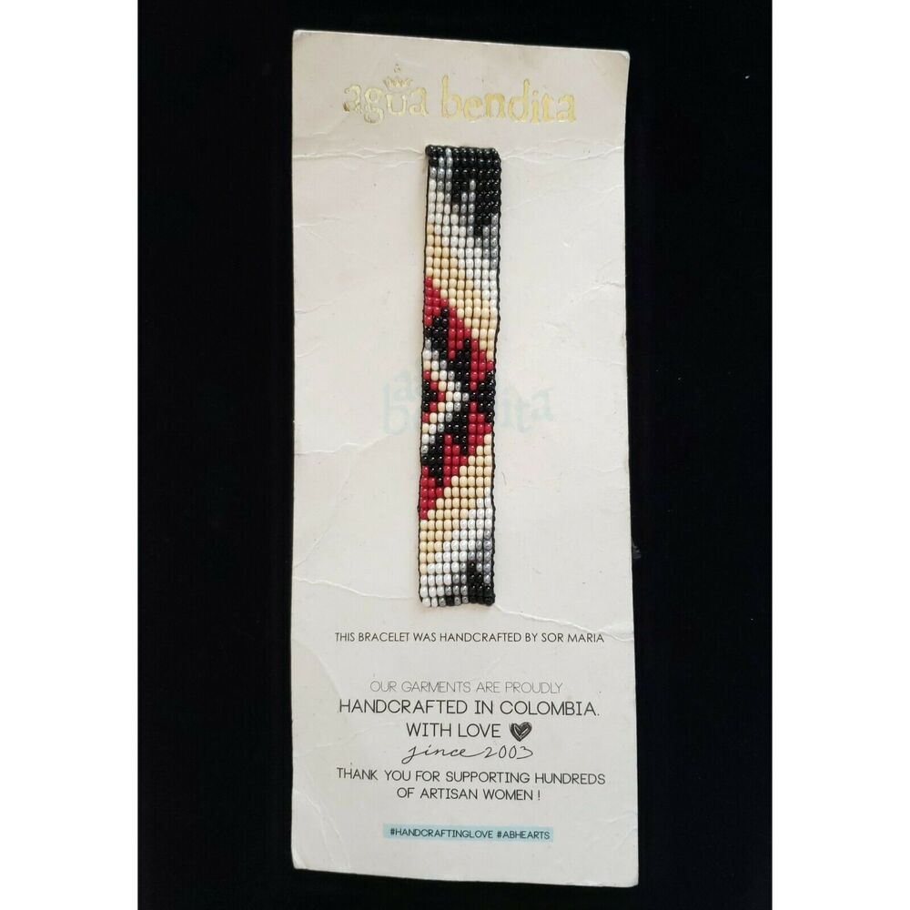 AGUA BENDITA handcrafted artisan Columbian tribal beaded bracelet